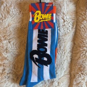 Bowie Socks- Blue and Orange Socks- NWT
